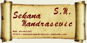 Sekana Mandrašević vizit kartica